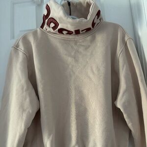 Reebok x Victoria bekham beige quater zip sweater